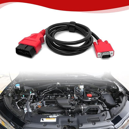 Main Cable Fit for XTOOL D5, D5S, D6, D6S, D7, D7S, D8S, IP508, IP508S, IP608, IP616, IP819 OBD2 Diagnostic Scanner 16-Pin Male to 15-Pin Male Replacement Test Cable Adapter Connector - 5ft/150cm