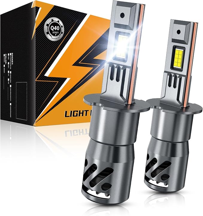 Auxbeam 2026 H3 Fog Lights, Q40 Series 6500K White 16000LM H3 Offroad Lights, Plug and Play, Pack of 2