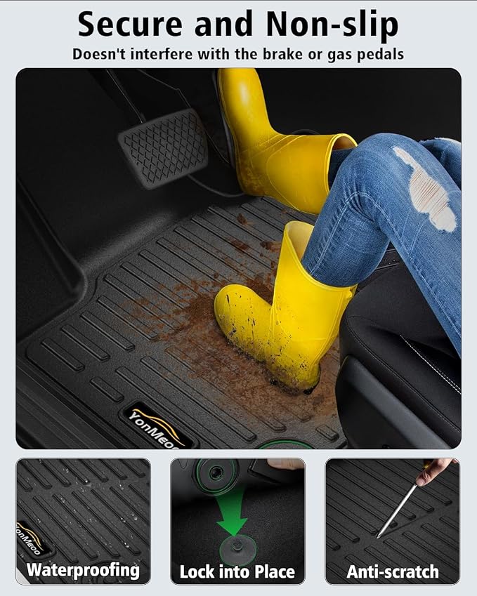 Floor Mats & Trunk Mat Custom Fit for Toyota Camry 2025 (Include Hybrid) All Weather TPE Rubber Cargo Liner Anti-Slip Full Set Automotive Floor Liners for Camry Accessories