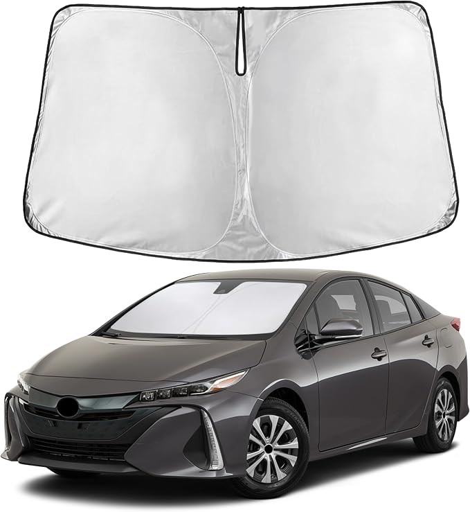 EcoNour Windshield Sunshade Compatible for Toyota Prius Hatchback 2016-2020 2021 2022, (Not for Prius C or Prius V) Sun Visor for Front Window Sun Shade Cover, UV Heat Protector, Car Accessories