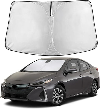 EcoNour Windshield Sunshade Compatible for Toyota Prius Hatchback 2016-2020 2021 2022, (Not for Prius C or Prius V) Sun Visor for Front Window Sun Shade Cover, UV Heat Protector, Car Accessories