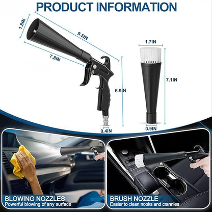 PARAROSE Detailing Car Cleaning Gun Interior Dryer Air Blow Gun, High Pressure Blower Gun, Car Detailing Tools for Quickly Blowing Out Dirt and DustWorking with Air