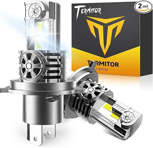 Termitor H4 9003 Fog Bulbs 80000LM for Offroad Use, Cool White, 2Pcs | True 1:1 Halogen Size, IP68 Waterproof, Long Lifespan, 3-Min Quick Install UTV ATV Off Road Car Lights