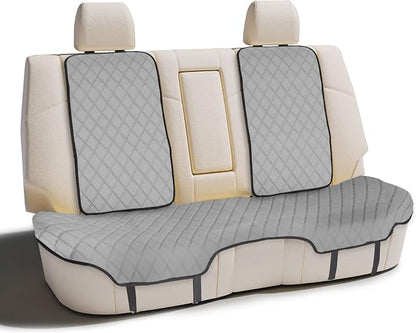 FH Group Neosupreme Automotive Seat Cushions - Universal Fit, Rear Car Seat Cushion With Non-Slip Silicone Backing for SUV, Sedan, Van - Gray