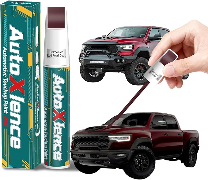 Delmonico Red Pearl-Coat(PRV/NRV) Touch Up Paint Compatible with Ram Car Paint Pen Scratch Repair Automotive Scratch Remover Fix Exact Color Match
