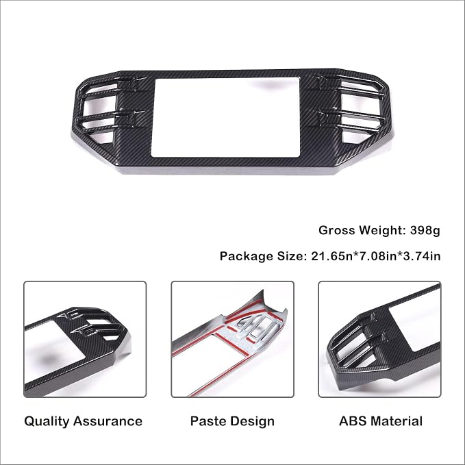 Aunginsy Center Console Air Outlet Trim Cover Compatible with Toyota Tundra/Sequoia 2022-2026, ABS Air Conditioner A/C Vent Panel Large Frame Decorative Cover Protector Accessories, for 8-inch Screen