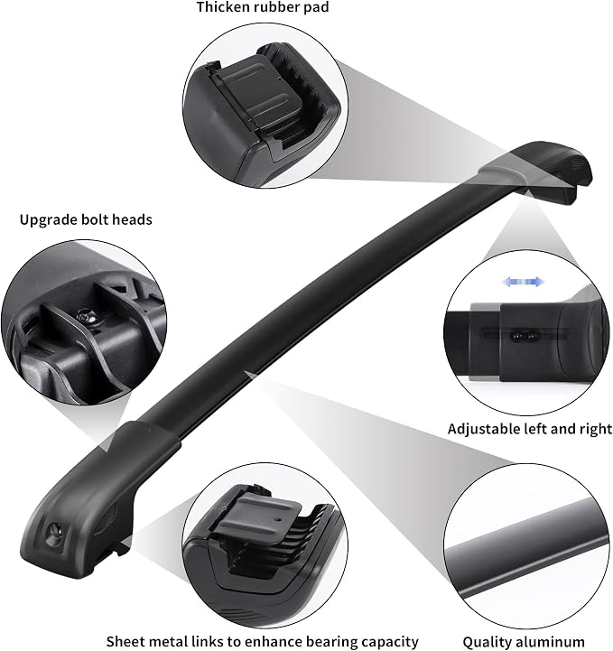 300LBS Lockable Roof Rack Cross Bars Compatible with Subaru Crosstrek 2018-2023 & Impreza 2017-2023, Aluminum Anti-Corrosion Cross Bar Fit Luggage Kayaks Bicycles Snowboard with Raised Side Rails