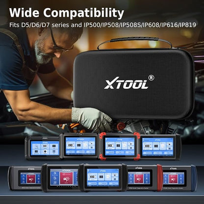 XTOOL Protective Case for OBD2 Scanner Diagnostic Tool, Waterproof Car Scan Tool Carrying Case Compatible with IP500, IP608, IP616, IP819, Size 11''x 7''x 4''
