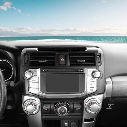 Hoolcar Dashboard Center Console Navigation Trim Panel Decoration GPS Interior Cover Trim Accessories Compatible with Toyota 4Runner 2010-2019, Matte Black