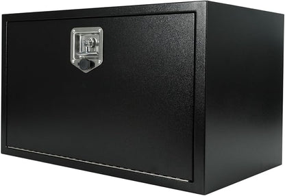 30"X18"X18" Underbody Steel Truck Box Black Heavy Duty Underbody Storage Box Waterproof Truck Tool Box Organizer w/Lock & Keys For RV,Pick up Toolbox