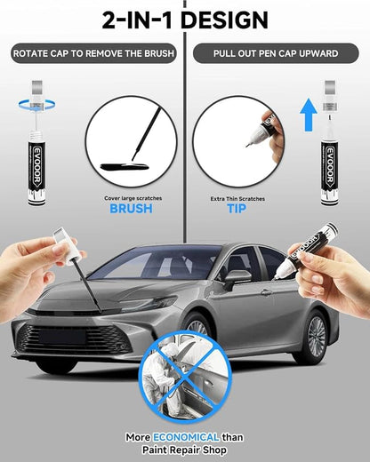 1D6 Silver Sky Metallic Touch Up Paint Compatible with Toyota Exact Match 2 in 1 Touch up Paint for Chips and Nicks Repair