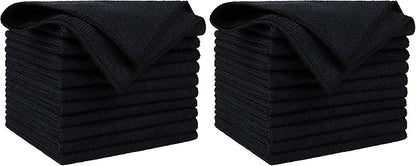 AIDEA Microfiber Cleaning Cloth Black 10PK, Microfiber Towels for Cars, Premium Wash Cloths, Dusting Cloth Lint Free Cleaning Rags for SUVs, House, Kitchen, Window, Cleaning Supplies12×12" (Pack of 2)