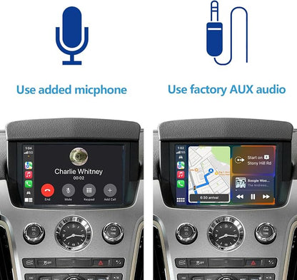 Wireless CarPlay & Android Auto Interface Compatible with Cadillac CTS 2009-2013 Retrofit Kit, Support Original Camera, Steering Wheel, AUX Audio and Micphone, Keep All OEM Radio Functions