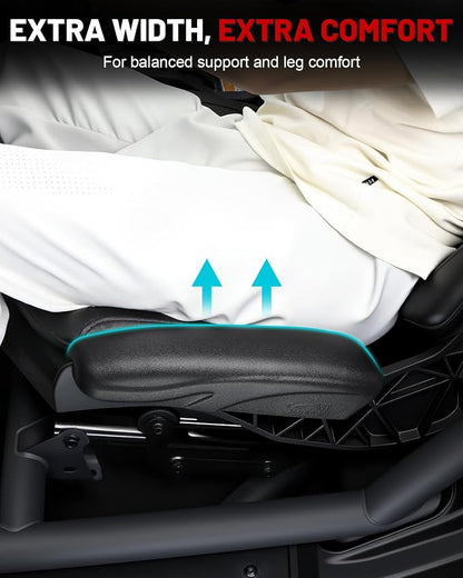 StarknightMT Seat Side Pads Compatible with Can-Am Maverick X3 / MAX/R 2017-2025, PU Foam Cushion Assembly for Thigh Support & Comfort, UTV Accessories (Black)