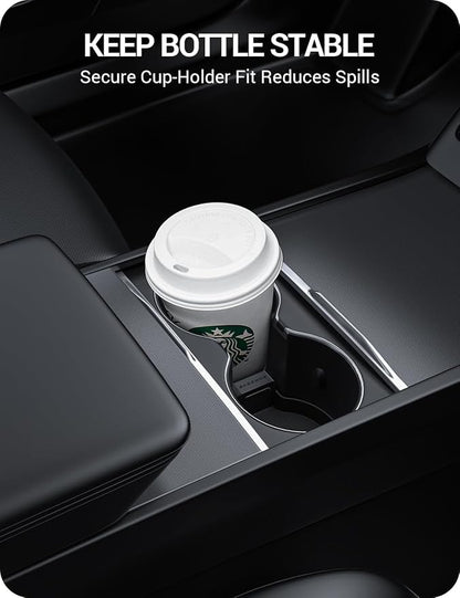 BASENOR 2026 Tesla Model Y Model 3 Center Console Organizer Tray, Cup Holder Armrest Hidden Storage Box for 2025 2026 Model Y Juniper 2024 2025 2026 Tesla 3 Highland