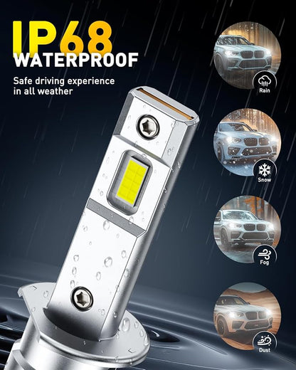 AUXITO H1 Bulbs, 900% Brighter Ultra-Bright, Plug N Play, Long Lifespan, No Flicker, 99% Compatibility, 2PCS