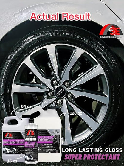 3E Super Protectant Tire Coating & Dressing I Extreme Shine & Durability Long-Lasting Protection, Dries Fast to The Touch, Non-Greasy Formula 64 fl oz (Half Gallon)