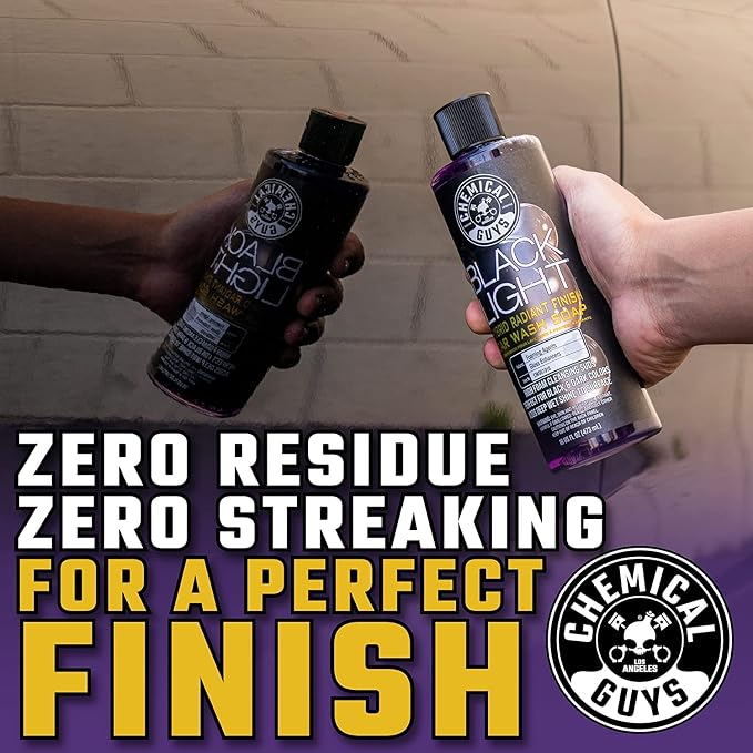 Chemical Guys Black Light Hybrid Radiant Finish Car Wash Soap and Superior Surface Cleanser 2 Pack (2 X 16 Fl. Oz.) - Gloss Enhancing pH Balanced Formula for Maximum Shine