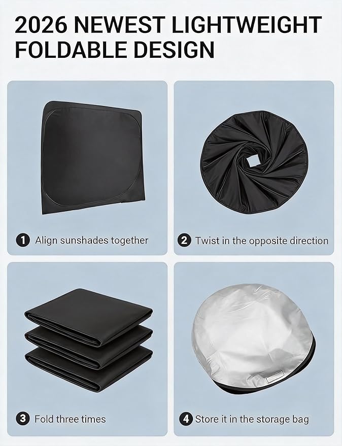 Proadsy Windshield Sun Shade for BMW X5 2014-2018 Accessories Custom Fit M Sport xLine SUV 4-Layer Foldable Front Sunshade Protector Sun Visor Blocks UV Rays Keep Car Cooler