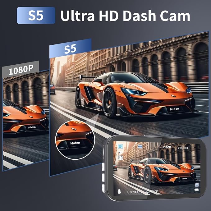 Miden 2-Channel Dash Cam