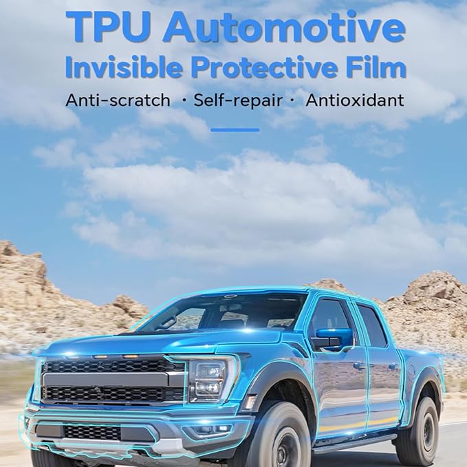 for Ford F-150 2022-2026 TPU PPF Paint Protective Film Custom Fit Clear Coating Paint Protection Film, Scratch Resistant & Self Healing Armor Shield Guard Finishing Accessories for Headlight