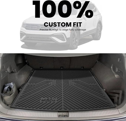 LASFIT 3D Custom Fit Trunk Cargo Mat for Volkswagen VW2018-2024(Fit 5 Seats), All Weather Protection Premium TPE Trunk Mat Trunk Liner Trunk Tray Cargo Liner, Easy to Clean