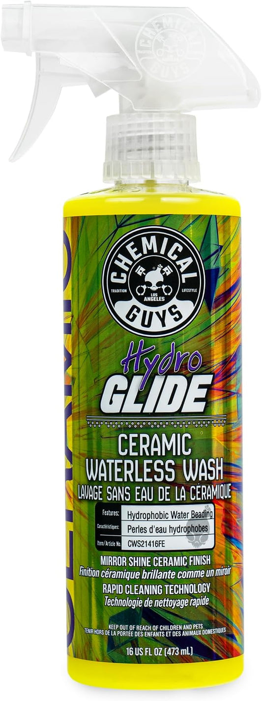 Chemical Guys HydroGlide Ceramic Swift Wipe Waterless Car Wash CWS21416 - Easily Clean, Just Spray & Wipe, Safe for Cars, Trucks, Motorcycles, RVs & More, 16 fl oz