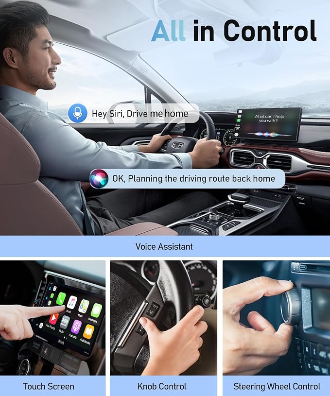Wireless Carplay Adapter - Converts Factory Wired Carplay to Wireless, Plug and Play Car Play Wireless Adapter for Apple, Wireless Carplay Fit for Cars from 2015+ and for iPhone iOS 10+