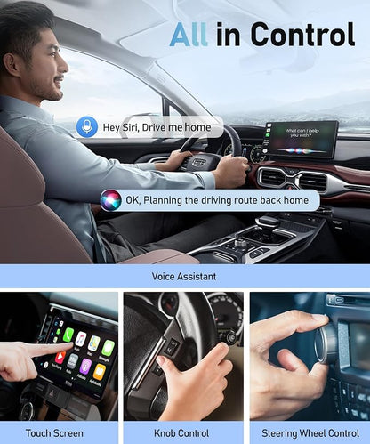 Wireless Carplay Adapter - Converts Factory Wired Carplay to Wireless, Plug and Play Car Play Wireless Adapter for Apple, Wireless Carplay Fit for Cars from 2015+ and for iPhone iOS 10+