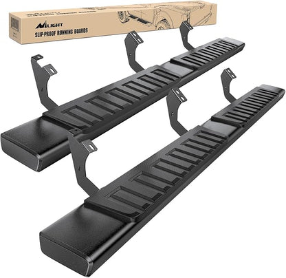 Nilight Running Boards for 2007-2021 Toyota Tundra Crewmax Cab 4 Full Size Doors 6 Inch Side Step Nerf Bars Black
