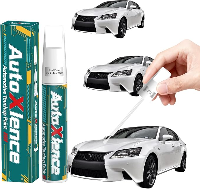 PearlWhite/Starfire Pearl(077) Touch Up Paint Compatible with Lexus Car Paint Pen Scratch Repair Automotive Scratch Remover Fix Exact Color Match