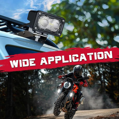 OFFROADTOWN 3 Inch LED Pods Lights 40W Driving Light Bar Off Road Lights LED Cubes Fog Light Bumper Grille Backup Reverse Lights for Truck Pickup ATV UTV SUV Motorcycle