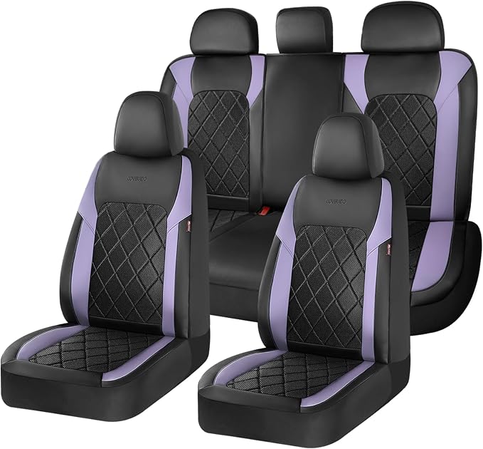 Coverado Car Seat Covers, Seat Covers Full Set, 5 Seats Automotive Seat Cover, Mesh Breathable Seat Protectors, Universal Fit for Most Cars