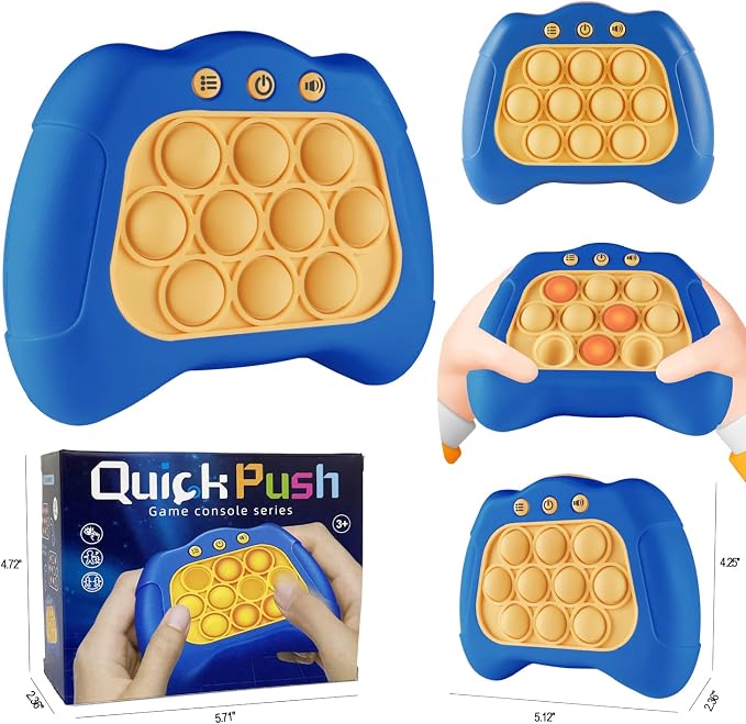 Intoypad Pop The Target! Handheld Speed Push Game Machine: A Fun Multiplayer Game for Family. Sensory Fidget Toy Christmas Toys Gifts for 6 7 8 9 10 11 12 Years Old Kids Road Trip Car Games Kids Blue