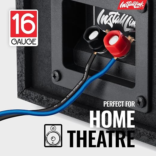 16 AWG Gauge Speaker Wire Cable Stereo, Car or Home Theater, CCA (250 Feet) by Install Link