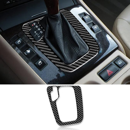 AIRSPEED for BMW E46 1998-2006 Center Console Gear Shift Panel Trim (Right-Side Long Slot Version) – Carbon Fiber Interior Trim Accessories, Black