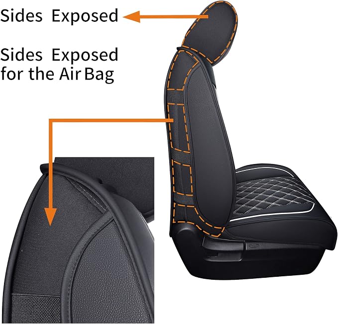 YIERTAI Tundra Seat Covers Compatible with 2008-2024 2025 2026 Toyota Tundra Crewmax Double Cab SR5 Limited Platinum TRD Pro Crew Cab Truck Waterproof Leather Seat Covers(5 PCS Full Set/Black-White)