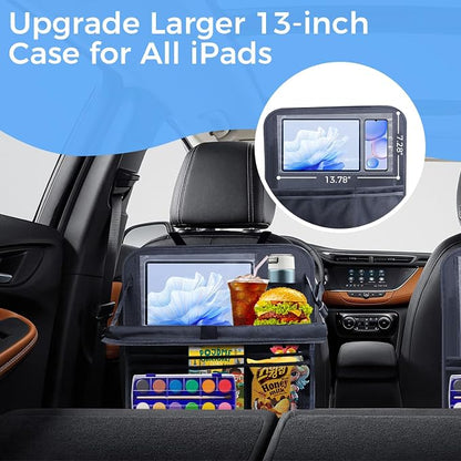 Backseat car organizer(2-Pack),9 storage pockets, car organizer with tablet holder,Car travel essentials for long trips，Car organizers and storage