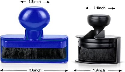 BABYSHEEP Tire Shine Applicator Brush - Large Automotive Tire Dressing Applicator with Storage Stand for Car Detailing & Wash Kit, 3.6 Inch Length (Blue)