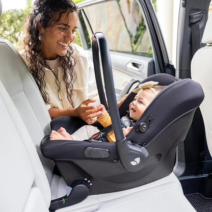 Joie Ginger and Mint Latch Travel System – 4-in-1 Travel System with Baseless Infant Car Seat & Stroller, One-Click Install, from Birth Stroller (Shale Dark)