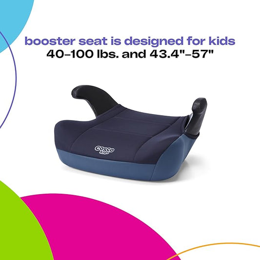Cosco Kids Topside Booster Car Seat, Navy Gem