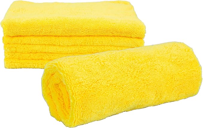Maxshine 16" x 16" Universal 5-Piece Edgeless Microfiber Towel Set – Ultra Plush, Extra Absorbent 380GSM – Ideal for Car Wash, Home Cleaning & Pet Drying – Detailing Supplies