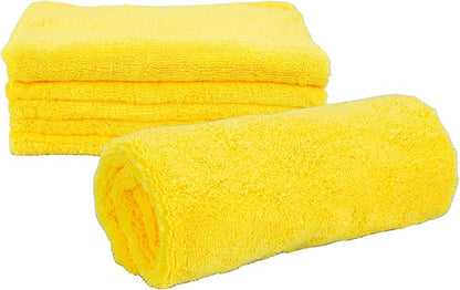 Maxshine 16" x 16" Universal 5-Piece Edgeless Microfiber Towel Set – Ultra Plush, Extra Absorbent 380GSM – Ideal for Car Wash, Home Cleaning & Pet Drying – Detailing Supplies