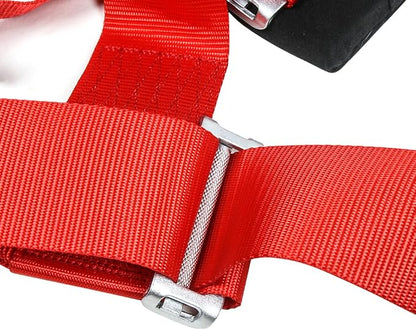Kyostar 4 Point Harness Set 3 Inch with Ultra Soft Heavy Duty Shoulder Pads (8163 Red)