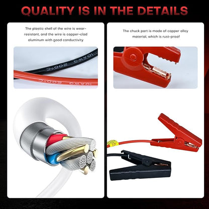 Smart Jump Starter Clamps,EC5 Heavy Duty Jump Starter Automotive Booster Clamp Cables Replacement Alligator Clamps with Intelligent