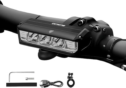 Suruid Super Bright LED Bike Light, USB Rechargeable Bicycle Headlight, Waterproof Bike Headlight, Waterproof Bike Headlight,Daytime Running Light,MTB Off-Road Cycling Commuting