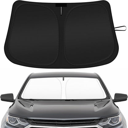Car Windshield Sun Shade Compatible with 2018 2019 2020 2021 2022 2023 2024 2025 2026 Chevy Equinox Accessories Windshield Cover Foldable Front Window Sunshade Custom Sun Visor Blocks UV Rays