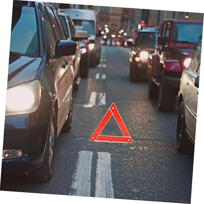 Ciieeo Triangle Warning Sign Kit Portable Triangle for Emergency Situations Durable Construction for Roadside Parking Traffic Safety