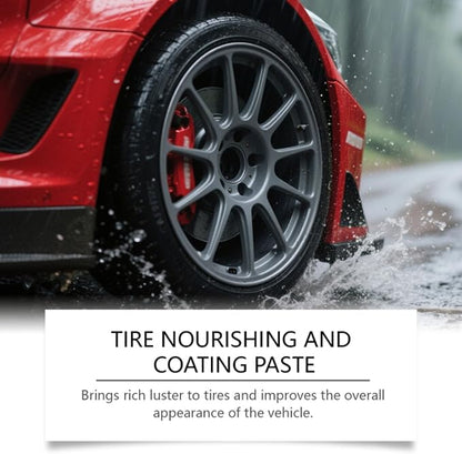 Tire Gloss Protection Agent, Wheel Shine Tire Polishing Paste, Tire Coating Paste for Cars Trucks Motorcycles RVs & More (1pcs)