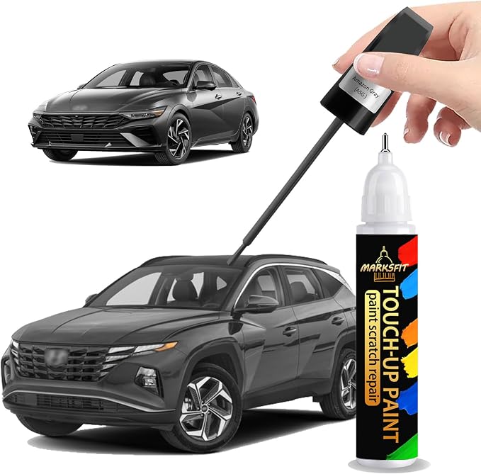 Amazon Gray(A5G) Touch Up Paint For Hyundai Exact Match-Chips and Nicks 2 in 1 Car Paint Pen Scratch Rapair for Accent/Creta/Elantra/TUCSON/SANTA